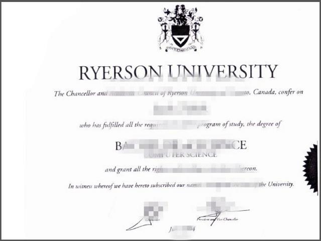 瑞尔森大学毕业证认证成绩单Diploma